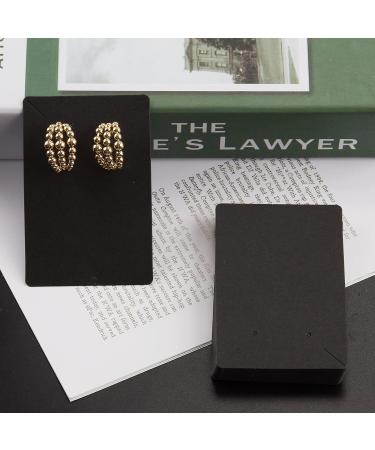 120-Set Earring Display Cards with Self-Seal Bags - Necklace Holder Earring Tags for Jewelry - Black, 3.5 x 2.4 Inches - Buy Online on SooperMarket.com
