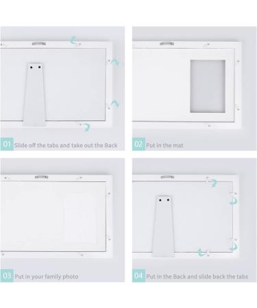 NWK DIY Family Photo & Hand/Footprints Kit | 10x17 White Wood Frame, Ink Pad & Non-Toxic Paints | Baby Shower/Christmas Gift for New Parents - Buy Online on SooperMarket.com