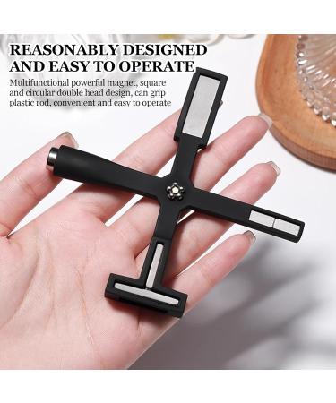 1/2 Magnetic Nail Polish Wand - Holographic Nail Pattern Wand 5-In-1 Nail Magnet Stick Magnetized Nail Art Tool Magnet Nail Art Applicator | Cross Shaped Nail Polish Magnet for Nail Salons - Buy Online on SooperMarket.com