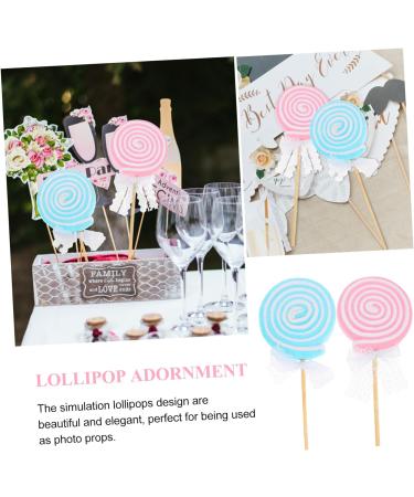 Warmhm 4 Pcs Lollipop Cosplay Party Supplies Fairy Accessories Wedding Favors Toy for Kids Princess Fairy Wand Girl Fairy Wand Cake Pop Ornament Wooden Toys Plush Toy Wool Felt Bouquet - Buy Online on SooperMarket.com