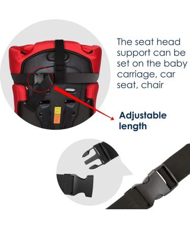 MINGZE Baby Child Car Seat Head Support - Adjustable Sleep Positioner & Safety Belt Protector (Blue) - Buy Online on SooperMarket.com