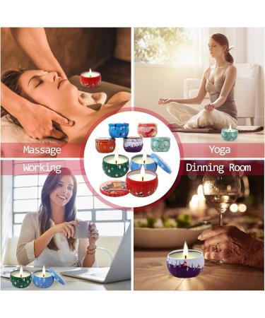 Fragrance Candle Gift Set - 100% Natural Soy Candles for Christmas Mother's Day Yoga & Aromatherapy | 8-Pack - Buy Online on SooperMarket.com