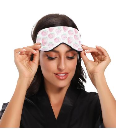 Adjustable Light Blocking Eye Mask for Deep Sleep - Haskirky Comfortable Eye Cover for Travel, Yoga, Meditation - Pink Watercolor Design - Men and Women - Buy Online on SooperMarket.com