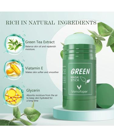 Green Tea Clay Mask Stick | Purifying and Moisturizing | Blackhead Remover | Deep Pore Cleansing for All Skin Types - Buy Online on SooperMarket.com