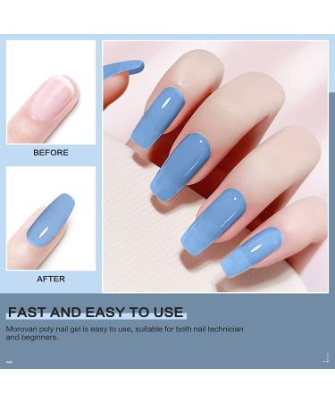 Morovan Poly Gel Extension Nail Kit - 6 Color Poly Nails Builder Gel Set for DIY Salon at Home - Buy Online on SooperMarket.com
