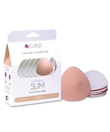 Essential Plus Slim - 6 Nursing Pads - Ultra Absorbent - Reusable & Washable Breast Pads - Regular Leaks - Stay Dry All Day Eco-Friendly Say Goodbye to Disposable Pads