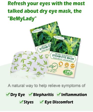 Heated Eye Mask for Fast Dry Eye Relief - 16 Pack Self-Heating Eye Masks - Travel Ready Eye Treatment - Green Tea Scent - Buy Online on SooperMarket.com