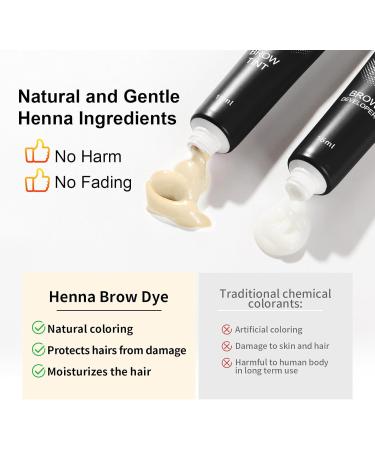 Eyebrow Tint Kit Black Hen-na Semi-Permanent Professional Brow Tint Kit Long-Lasting and Safe Results Eyebrow Dye DONG RHYME Multi-Purpose Eyelash Tint Kit Easy to Use at Home - Buy Online on SooperMarket.com