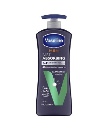 Vaseline Men Healing Moisture Body Lotion  Fast Absorbing  20.3 oz