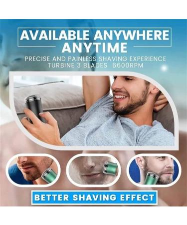 Pocket Size Washable Electric Razor for Men - Cordless Rechargeable Mini Shaver (Black) | Ideal Travel Solution - Buy Online on SooperMarket.com