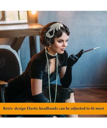 WLLHYF 1920s Flapper Headband - Vintage Rhinestone Hairband for Women & Girls (Silver) - Buy Online on SooperMarket.com