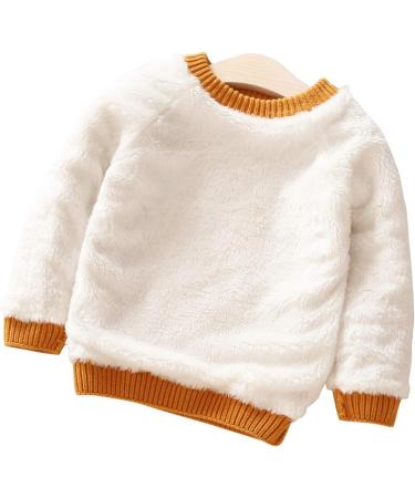 De feuilles Toddler Unisex Cable Knit Pullover Sweater with Warm Lining - Yellow (18-24 Months) - Buy Online on SooperMarket.com