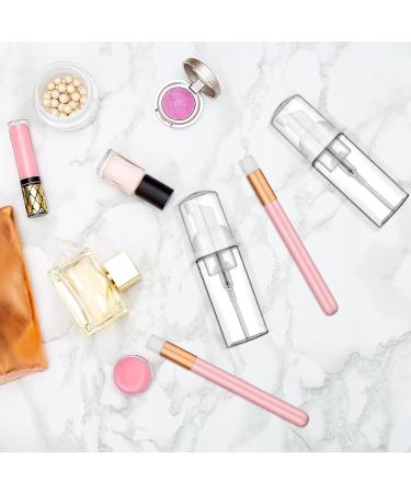 30-Piece Travel Soap Bottle & Lash Shampoo Brush Set | Eyelash Extension Cleansing & Blackhead Remover Tool | Foaming Pump Dispenser Bottle 50ML (White/Pink) - Buy Online on SooperMarket.com