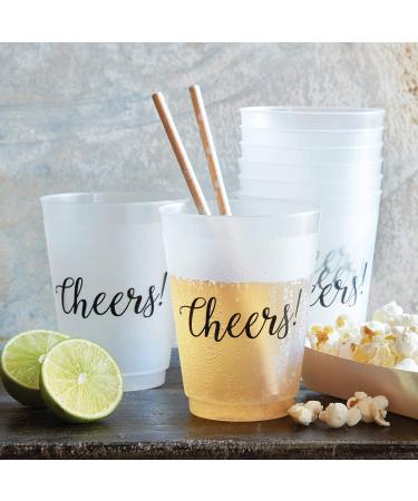 SB Design Studio Sips Drinkware 16oz Frosted Plastic Cups - 8 Count Cheers (D2205) - Buy Online on SooperMarket.com