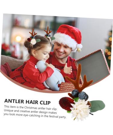 ABOOFAN 4 Pairs Reindeer Antler Hair Clip Christmas Characters Hairpin Reindeer Hairpin Reindeer Antlers Hair Clips Barrettes for Women Christmas Hair Decorations Accessories Fairy Child - Buy Online on SooperMarket.com