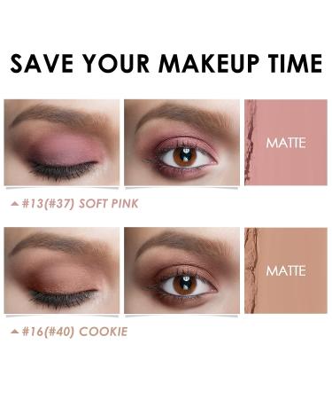 FOCALLURE Shimmer Cream Eyeshadow Stick Set - Long Lasting Waterproof Eye Shadow Crayon in Mocha Pink - 2 Pcs Highlighter Pencil for Brightening Eyes - Buy Online on SooperMarket.com