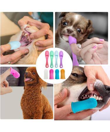 8pcs Pet Toothbrush Finger Dog Toothbrush Pet Two Finger Toothbrush Finger Brush for Dog Teeth Small Dog Toothbrush Silicone Wrap Two Finger Cat Toothbrush - Buy Online on SooperMarket.com