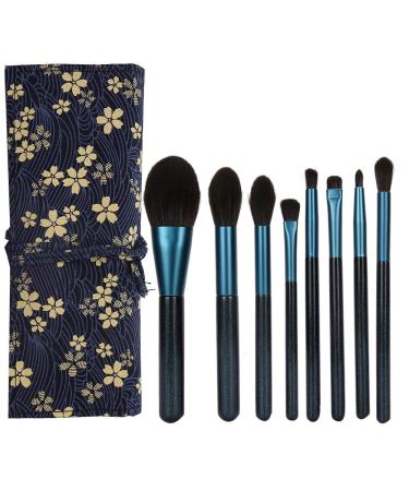 Alupre 8pcs Eyeshadow Loose Powder Brush Portable Eyebrow Blusher Cosmetic Brush Makeup Tool Set