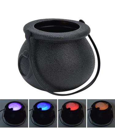 YEmirth Halloween Party Mist Maker Halloween Witch Cauldron Fog Maker with LED Lights Water Fountain Pond Fog Atomizer Water Fountain Fog Machine Halloween Indoor/Outdoor Decoration Lights(UK