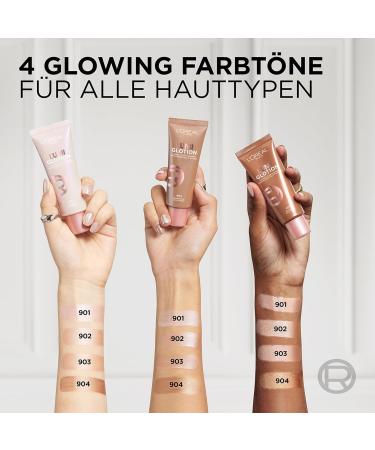 L'Or al Paris Liquid Highlighter for Face & Body - Glycerin & Shea Butter Perfect Match Lumi Glotion Natural Glow Enhancer 903 Medium Glow 40 ml - Buy Worldwide! - Buy Online on SooperMarket.com