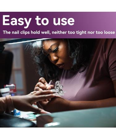 10 Nail Tip Clips for Quick Nail Shape Construction - Metal Nail Extension & Fiberglass Fixation Accessories for Home Salons - Buy Online on SooperMarket.com