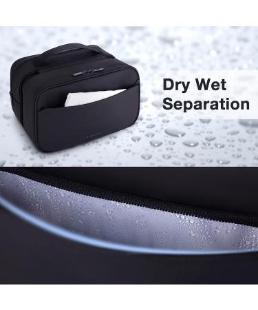 BAGSMART Men's Hanging Travel Toiletry Organizer Large Dopp Kit - Water Resistant Shaving Bag for Toiletries - Black - Buy Online on SooperMarket.com