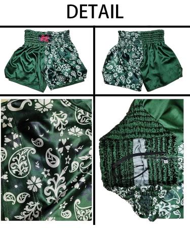 Men's Red Cross X Muay Thai Boxing Shorts - Large Lotus | Gym Sports Trunks - Buy Online on SooperMarket.com
