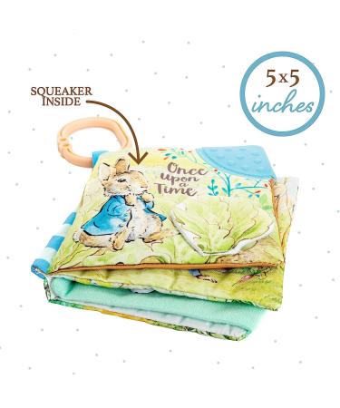 Peter Rabbit Soft Book with Toy Teether and Crinkle - 5 Inches by KIDS PREFERRED - Buy Online on SooperMarket.com