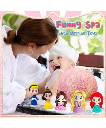 Supbec XXL Organic Princess Bath Bombs for Kids with Surprise Inside | 6 Pcs 5 OZ Gift Set Rich in Essential Oils - Perfect for Dry Skin Moisturizing | Ideal Gifts for Girls - Buy Online on SooperMarket.com