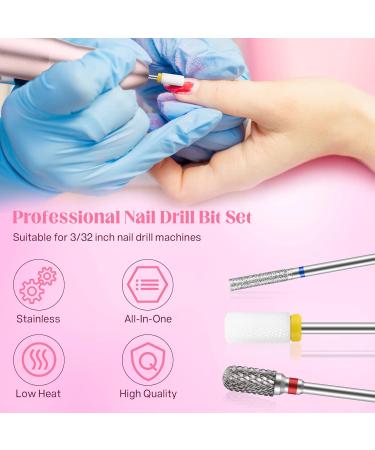 Maquita Nail Miller Attachments - 4 Ceramics & 8 Tungsten Alloy Bits for Gel & Acrylic Nails - Professional Manicure & Pedicure Accessories - Buy Online on SooperMarket.com