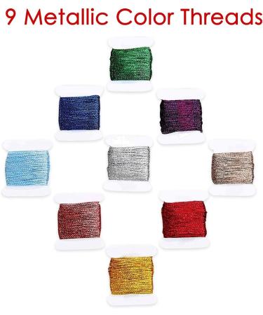 Atteret Embroidery Floss Kit - 108 Colors - Cotton and Metallic Threads - Organizer Storage Box - DMC Color Coding - Cross Stitch, Friendship Bracelets, String Crafts - Buy Online on SooperMarket.com