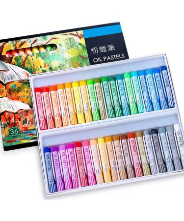 Oil Pastels Set - 36 Assorted Colors Non Toxic Professional Round Painting Pastel Stick for Artists, Beginners, Students, Adults - Drawing Graffiti Art Crayons for Kids - Buy Online on SooperMarket.com