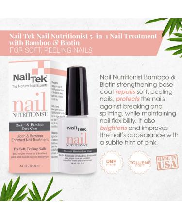 Nail Tek Nail Nutritionist 5 in 1 Bamboo & Biotin Nail Treatment 0.5 oz - Soft and Peeling Nails Solution - Buy Online on SooperMarket.com
