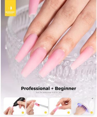 Burano Poly Extension Gel Nail Kit - 6 Color Builder Set for Nails - DIY Starter Kit for Beginners & Professionals - Skin Nude Shade - Buy Online on SooperMarket.com