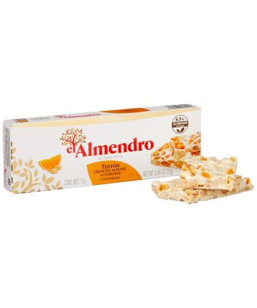 El Almendro white nougat with almonds and candied orange peel 75g