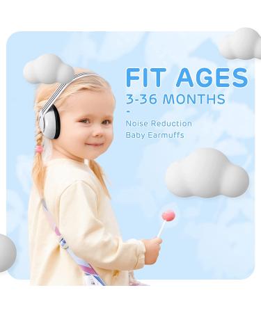 KINGKIDS Baby Ear Protection Headphones - Noise Cancelling Earmuffs for Infants & Toddlers - White & Black - Buy Online on SooperMarket.com