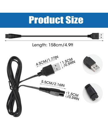 1.5M USB Charger Cable for Shaver | Compatible with Hatteker RFC & RSCX Series | Portable & Durable Beard Trimmer Chargers - Buy Online on SooperMarket.com