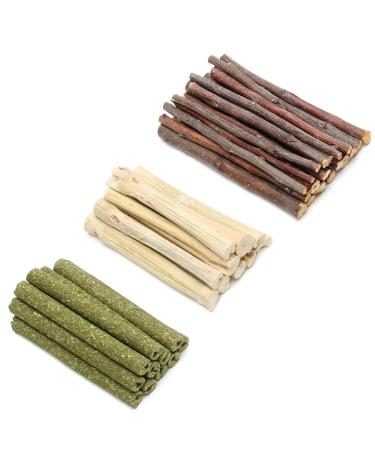 200g Mix Apple Sticks Hamster Rabbit Pet Chew Toys 3 Types of Combined Guinea Pig Chew Molar Sticks Toys All Natural Apple Branch Timothy Stick Sweet Bamboo for Rabbits Hamster Chinchilla(200g) Sweet Bamboo Apple Branch Timothy Grass