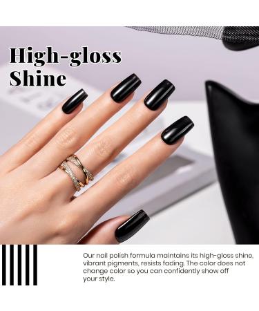 Beetles Gel Nail Polish Kit- 2 Pcs 15ml Black And White Gel Polish Black Winter Gel Nail Polish Black Nail Polish Soak Off Led Gel Polish Nail Art Manicure Salon Diy at Home - Buy Online on SooperMarket.com