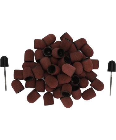 Nail Sanding Drill Bit Nail Sanding Heads Nail Grinding Heads 120# Grit Nail Art Sanding Caps Manicure Polishing Grinding Bands Nail Drill Bits Set with Shaft - Buy Online on SooperMarket.com