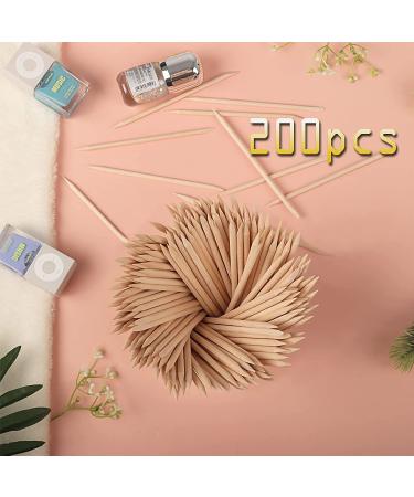 Fiezkaa 200Pcs Double Sided Orange Sticks for Nails - Cuticle Pusher & Nail Cleaning Tool - Disposable Orangewood Sticks for Manicure & Pedicure - 200 Count Pack - Buy Online on SooperMarket.com
