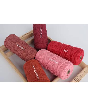NOANTA Natural Colored Macrame Cord 2mm x 220yards - Cotton Rope for Wall Hanging, Plant Hangers, Crafts - Colorful Macrame Yarn for Knitting - Buy Online on SooperMarket.com