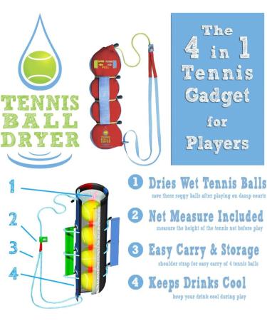 Tennis Ball Dryer - 4-in-1 Accessory - Voted Best Tennis Gadget with 4 Features in 1 - Buy Online on SooperMarket.com