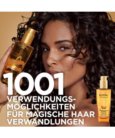 L'Or al Paris Elvital Magic Oil 100ml - Nourishing Hair Oil for Soft Shiny Hair Frizz Control & Heat Protection up to 230 C with 6 Precious Flower Oils - Buy Online on SooperMarket.com