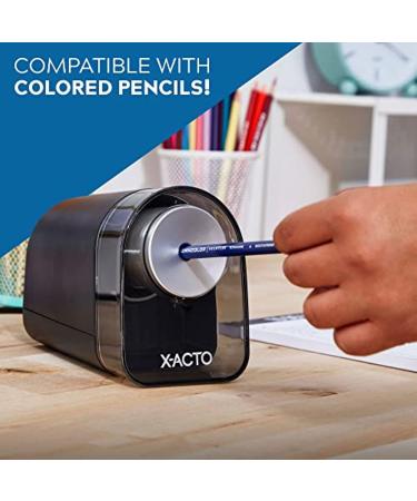 X-ACTO Pencil Sharpener XLR Electric Pencil Sharpener Colored Pencil Sharpener for Artists Powerful Compact Small Pencil Sharpener Black 1 Count - Buy Online on SooperMarket.com