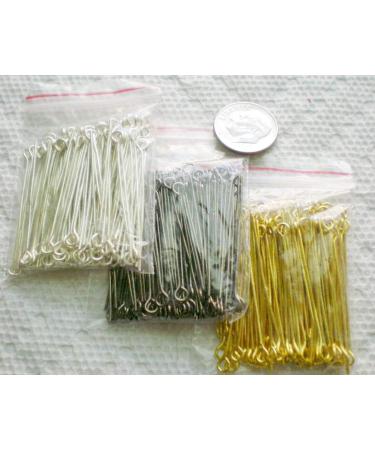 300pcs Mix Silver/Gold/Black Eye Pins 21GA 1.5 /35mm - Beading Station - Buy Online on SooperMarket.com
