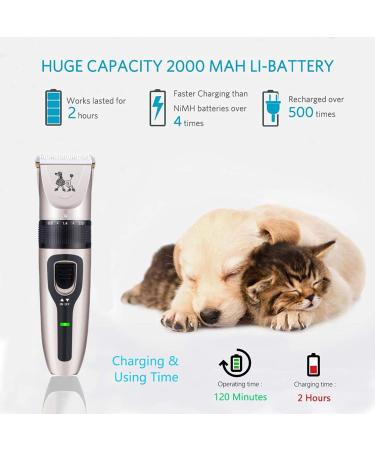 Enjoyfeel Dog Grooming Clippers Electric Pet Trimmer Cordless and Low Noise Grooming Set for Dogs Cats Professional USB Rechargeable Hair Shaver Set - Buy Online on SooperMarket.com