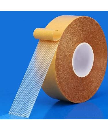 Tuocalo Double-Sided Fabric Tape Heavy Duty  1.18inx66FT(20m) Super Sticky Clear Tape  Strong Wall Adhesive with Fiberglass Mesh  Fixed Carpet  Wall Decor  Removable & Residue Free 1.18 x 66ft