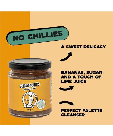 Banana Jam by Jackanapes 190g - Caribbean Inspired Vegan Cooling Fruit Jam - Palette Cleansing Sweet Condiment with a Touch of Lime - Buy Online on SooperMarket.com