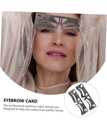 Anneome Stainless 2pcs Clear Ruler Eyebrow Guide Stencil Brow Makeup Supplies Measuring Tool Eyebrow Shape Metal Stainless Steel - Buy Online on SooperMarket.com